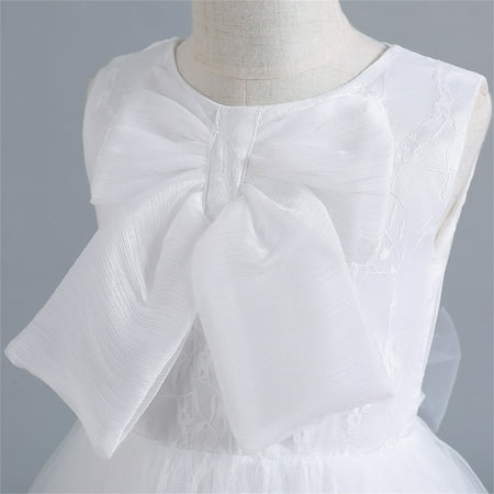

Aayomet Dresses For Girls Kids Toddler Baby Girls Spring Summer Print Ruffle Sleeveless Show Lace Tulle Princess Dress White 170