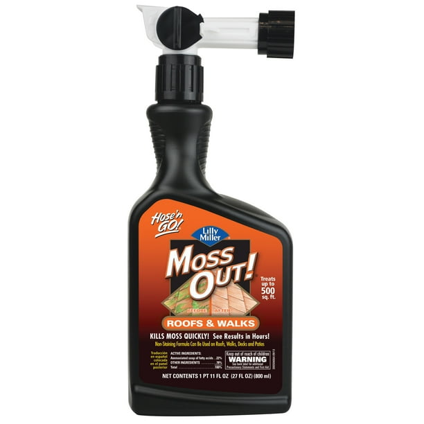 Lilly Miller Moss Out! Liquid Herbicide Moss Killer for Roofs and Walks