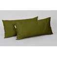 thumbnail image 3 of Vargottam Indoor/Outdoor Polyester Fabric Lumbar Pillow With Insert, All-Weather Waterproof Decorative Throw Pillow for Patio Furniture-Set of 2 - Olive Green, 3 of 7