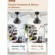 thumbnail image 4 of Ventilador de pared LEDIARY, control remoto de 10 pulgadas, 6 velocidades, ajustable, 4 of 7