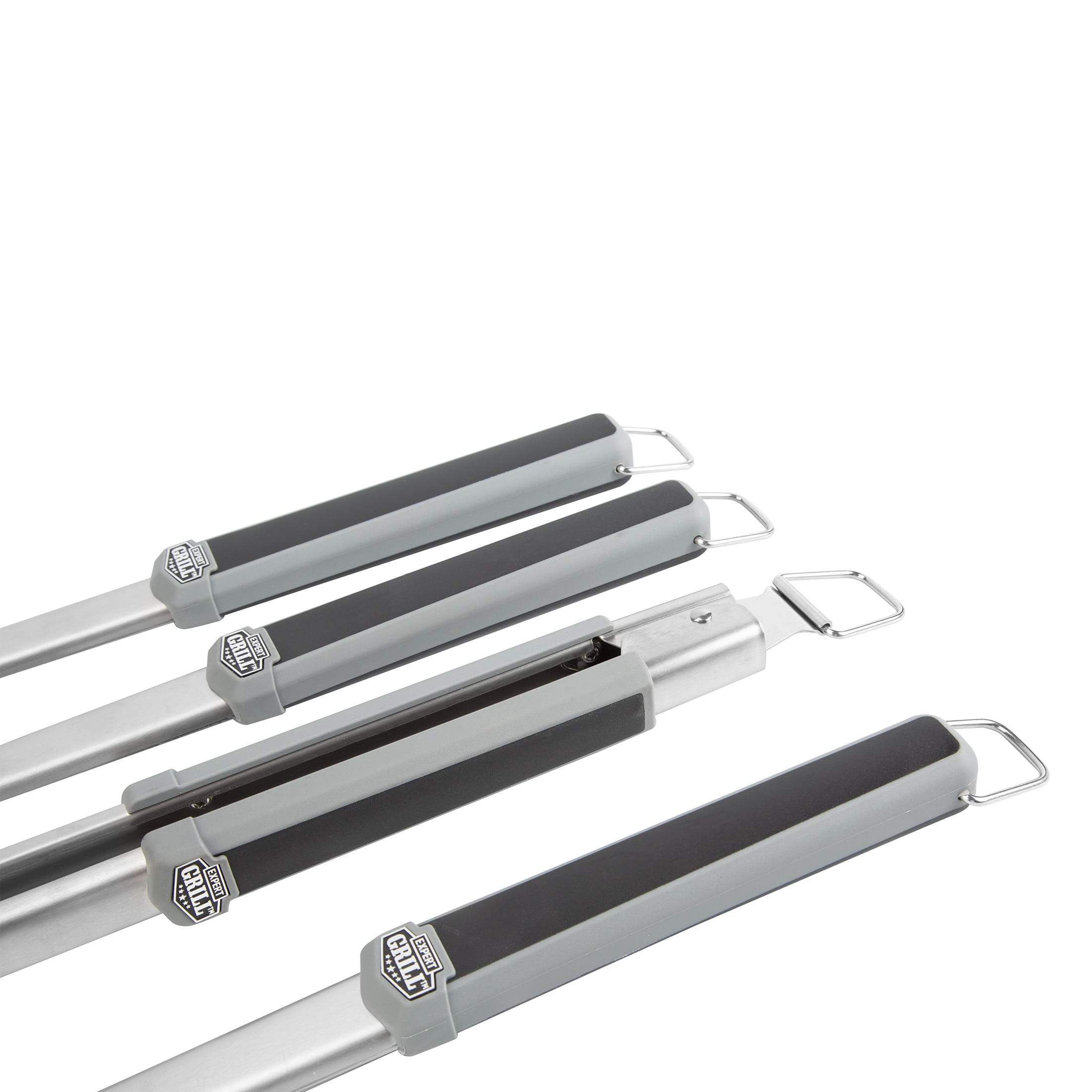 Expert Grill Stainless Steel  BBQ Tool Set with Soft Grip, 4-Pieces