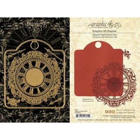 UPC: 0852034008251 | Graphic 45 Staples Dies-Square Tag & Clock