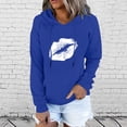 thumbnail image 2 of Sudadera con Capucha Gibobby para Mujer Estampado de Esqueleto Azul XL, 2 of 5