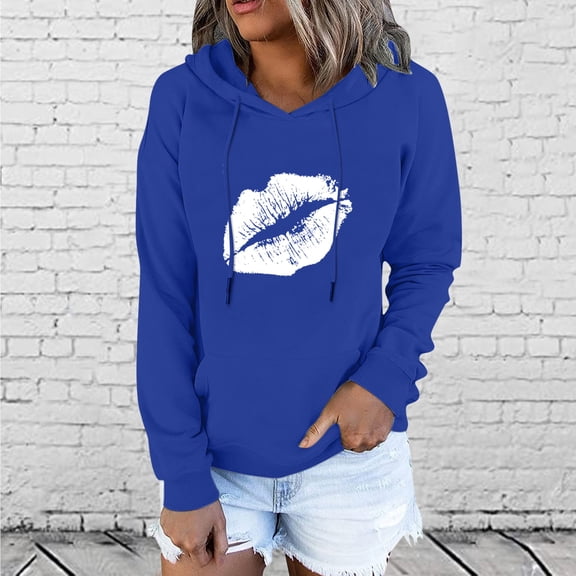Vedolay Oversized Sweatshirt for Women 2023 Hoodies for Women 2023 Sweatshirts Long Sleeve Crew Neck Pullover Casual 2023 Fall Clothes,Blue XXL