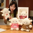 thumbnail image 6 of 23cm Cute Sheep Plush Doll Fluffy Stuffed Soft Animal Throw Toy Valentine's Day Birthday Gift With Bag Party Home Decoration, 6 of 14