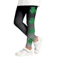 thumbnail image 2 of Girls St Patricks Day Printed Leggings Casual Fashion Yoga Pants For Play Party Comfortable Stretch Athletic Bottoms, 2 of 6