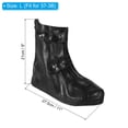 thumbnail image 2 of Unique Bargains Couvre-Chaussures Imperméables en Silicone Réutilisables et Pliables 27,5x21 cm, Surchaussures Imperméables, Noir, 2 of 7