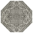 thumbnail image 3 of JONATHAN Y SANTA MONICA 5' Octagon Area Rug, Estrella Bohemian Medallion Textured Weave - Black/Gray, SMB105D-5TGN, 3 of 5