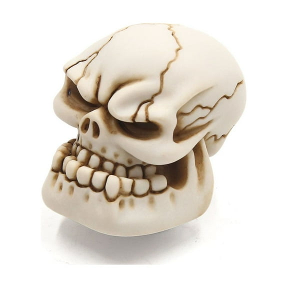 Unique Bargains Universal Skull Head Style Car Manual Stick Gear Shift Knob Lever Shifter White