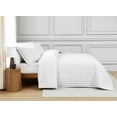 thumbnail image 5 of Brooklyn Loom Oversized Cotton Percale White King 3 Piece Quilt Set, Solid Color Themed, Oeko-TEX Certified Confidence, 5 of 9