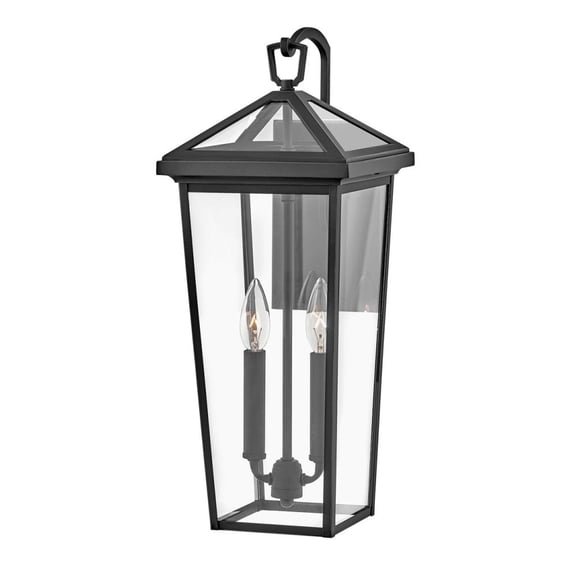 25655MB Hinkley Lighting Alford Place - 2 Light Outdoor Medium Wall Mount Lantern In Traditional Style-20 Inches Tall and 8 Inches Wide-Museum Black