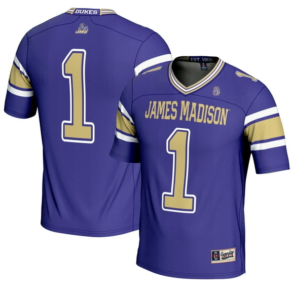 Youth GameDay Greats #1 Purple James Madison Dukes Endzone Football Jersey