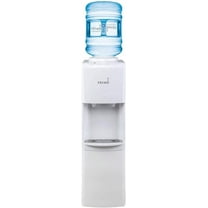 Primo Top-Loading Water Dispenser - 2 Temp Hot-Cold Water Cooler Water Dispenser for 5 Gallon Bottle w/Child-Resistant Safety Feature, White