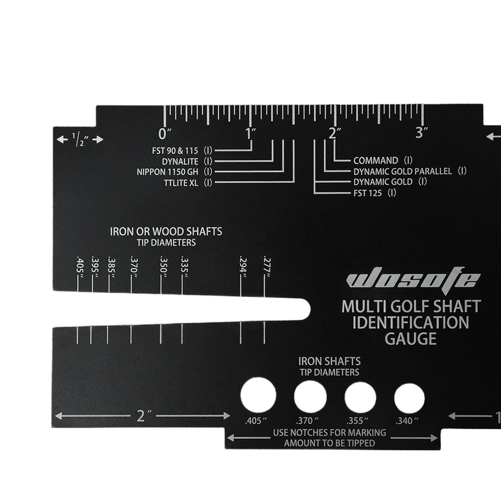 Golf Shaft Ruler Identification Gauge Caliper Aluminum Material Accurate Measurement for Golf Club Users