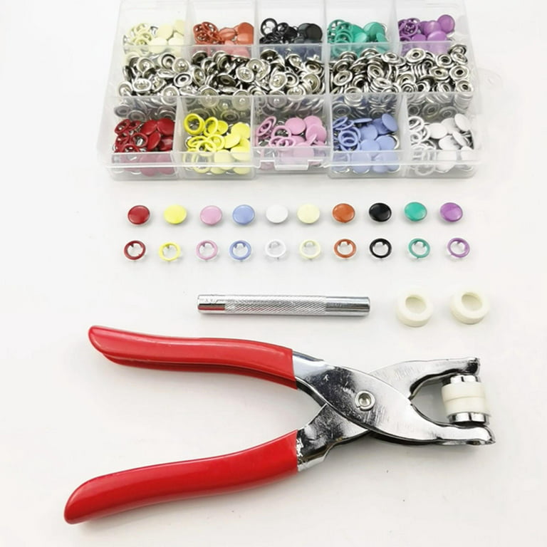 Metal Snap Button Set with Snap Fastener Tool for Sewing Clothing Leather  Crafting 10 Assorted Colors 9.5mm 0.37 Inch 