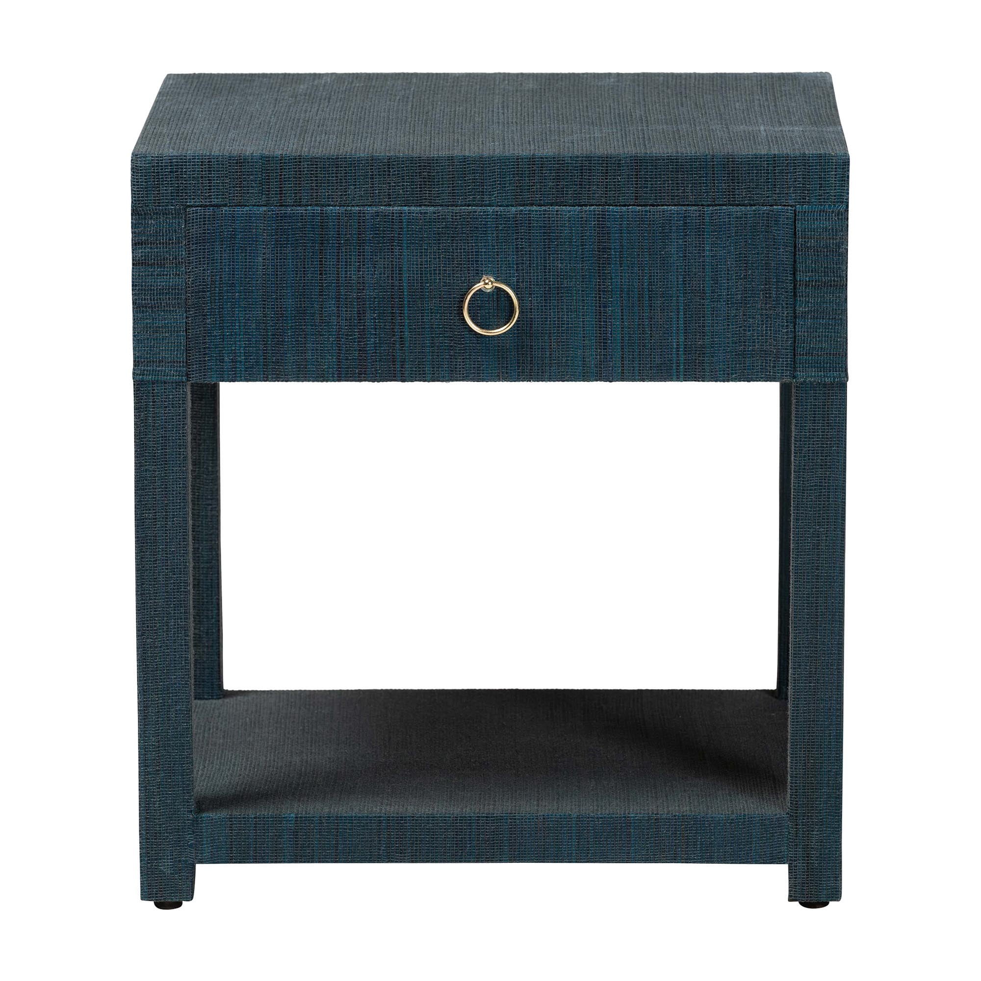 bali & pari Nata Boho Nightstand, 1-Drawer, Indigo Blue