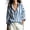 #157-Blue, variant on Craaazy Womens Long Sleeve Button Down Shirts Loose Fit Striped Lapel Collared Casual Blouses for Everyday Wear, Office