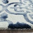 thumbnail image 3 of Safavieh Dip Dye Flower Distressed Wool Area Rug, Ivory/Navy, 4' x 6', 3 of 7