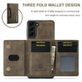 thumbnail image 3 of ELEHOLD Wallet Case for Samsung Galaxy S24, Premium Vegan Leather Soft TPU Magnetic Detachable Card Holders Kickstand Function Shockproof Full Protection for Samsung S24,
Coffee, 3 of 11