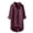 Wine, variant on Women Cotton Linen Long Sleeve V Neck Elegant Loose Blouse Oversize Lightweight Spring Shirt