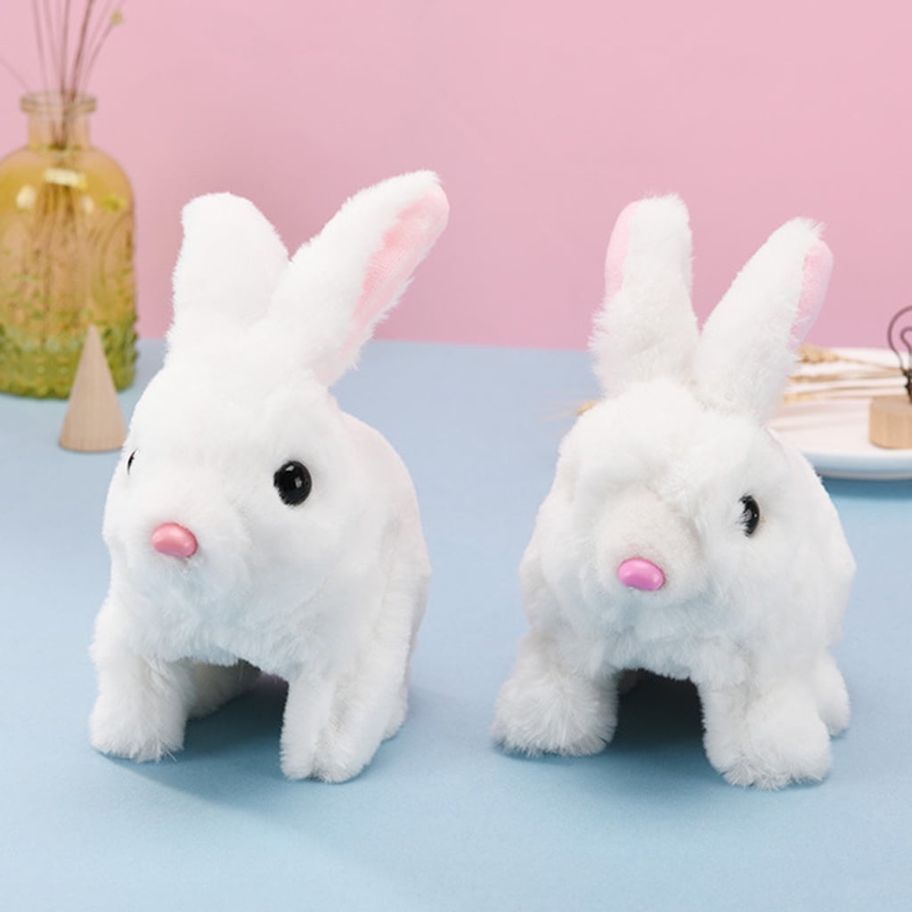 Electric Rabbit Toy Plush Bunny Battery Operated Hopping Animal Rabbit Interactive Toys Gifts for Children Boy Girls 3pcs