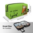 thumbnail image 3 of Uemuo Drink Coffee And Do Good Pattern Portable Toiletry Bags with Handle, Waterproof travel Make up Bags for Women, Large Capacity Travel Cosmetic Bags, 3 of 9