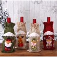 thumbnail image 3 of Funda decorativa navideña para botella de vino, bolsas, decoración navideña para el hogar, adornos navideños, regalo de Navidad, Año Nuevo 2023, 2024, 3 of 4