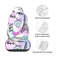 thumbnail image 4 of Daiia Eiffel Tower and Hearts Printed Car Seat Cover - Waterproof & Sweatproof - Universal Fit, Machine Washable, Non-Slip - Seat Protector for Car, Truck, SUV, Van (1 Pack), 4 of 5