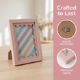 thumbnail image 2 of Unique Bargains MDF Wood Cute Wavy Picture Frame Pink 4" x 6", 2 of 6