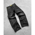 thumbnail image 2 of Baggy Jeans for Men Y2k Hip Hop Distressed Retro Black Pants Oversized Embroidery Harajuku Gothic Wide Leg Trousers Streetwear, 2 of 5
