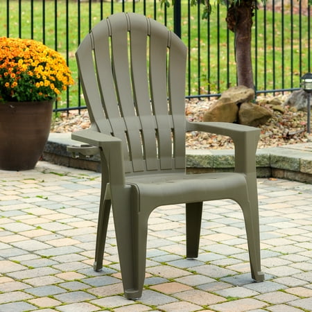 Adams Big Easy Resin Adirondack Chair For Indoor and Outdoor Weather Resistant Ideal for Pool, Deck, Backyard, Garden, Gray 242209