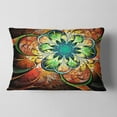 thumbnail image 2 of Designart Colorful Fractal Flower Pattern - Floral Throw Pillow - 12x20, 2 of 5