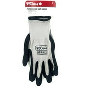 Hyper Tough Performance Grip Gloves, ANSI, Nitrile, Nylon, Spandex, Gray, Medium