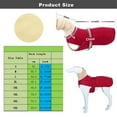 thumbnail image 3 of Two-Tone Dog Hoodie, Thick Warm Winter Dog Coat with Leash Hole, Adjustable Dog Jacket for Large Medium Dogs like Greyhounds, with Velcro Straps, Yin-01, 3 of 9