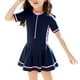 thumbnail image 1 of Yuarrent Traje de baño de verano para playa con de línea adelgazante, traje de baño con dobladillo Traje de baño Marino manga corta l, 1 of 6