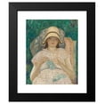 thumbnail image 2 of Frederick Carl Frieseke 20x24 Black Modern Framed Museum Art Print Titled - Girl Knitting, 2 of 5