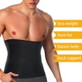 thumbnail image 4 of Junlan Men Sweat Sauna Wrap, Waist Trainer Belt for Weight Loss, Neoprene-Free Slimming Waist Ttimmer Girdle(Black 3X-Large), 4 of 7