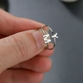 thumbnail image 4 of Fridja Letter Ring Alphabet Ring Name Ring Custom Initial Ring Love One Ring, 4 of 6
