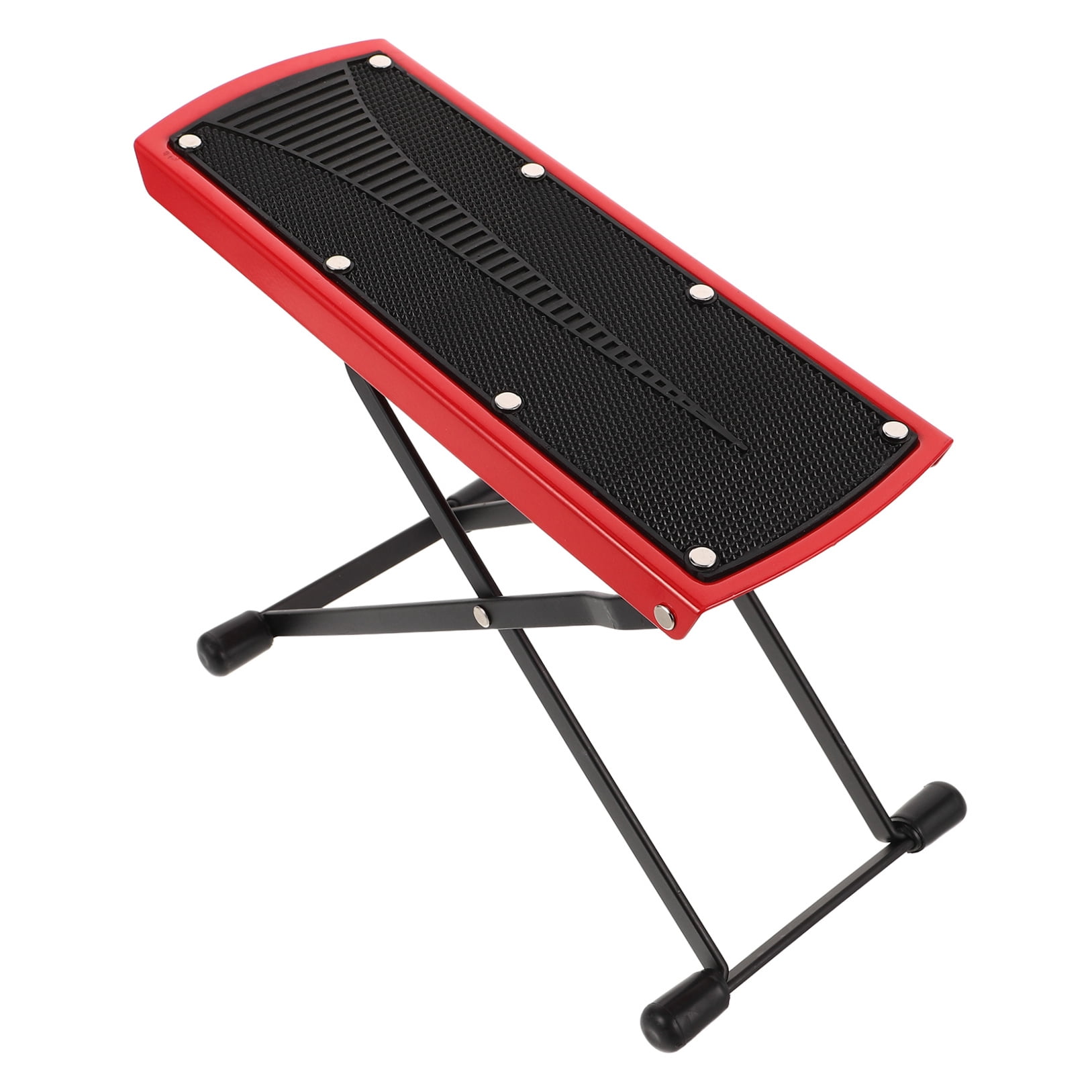 Tineasur Foldable Guitar Foot Stool with Durable Metal Stand and Adjustable Height for Acoustic Guitar