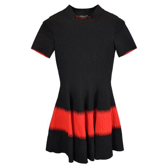 Pre-Owned Alexander McQueen Mock Neck Mini Dress in Black Viscose