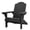 Black, variant on Keter Kiawah Adirondack Resin All Weather Patio Fire Pit Chair with Cup Holder, Teal
