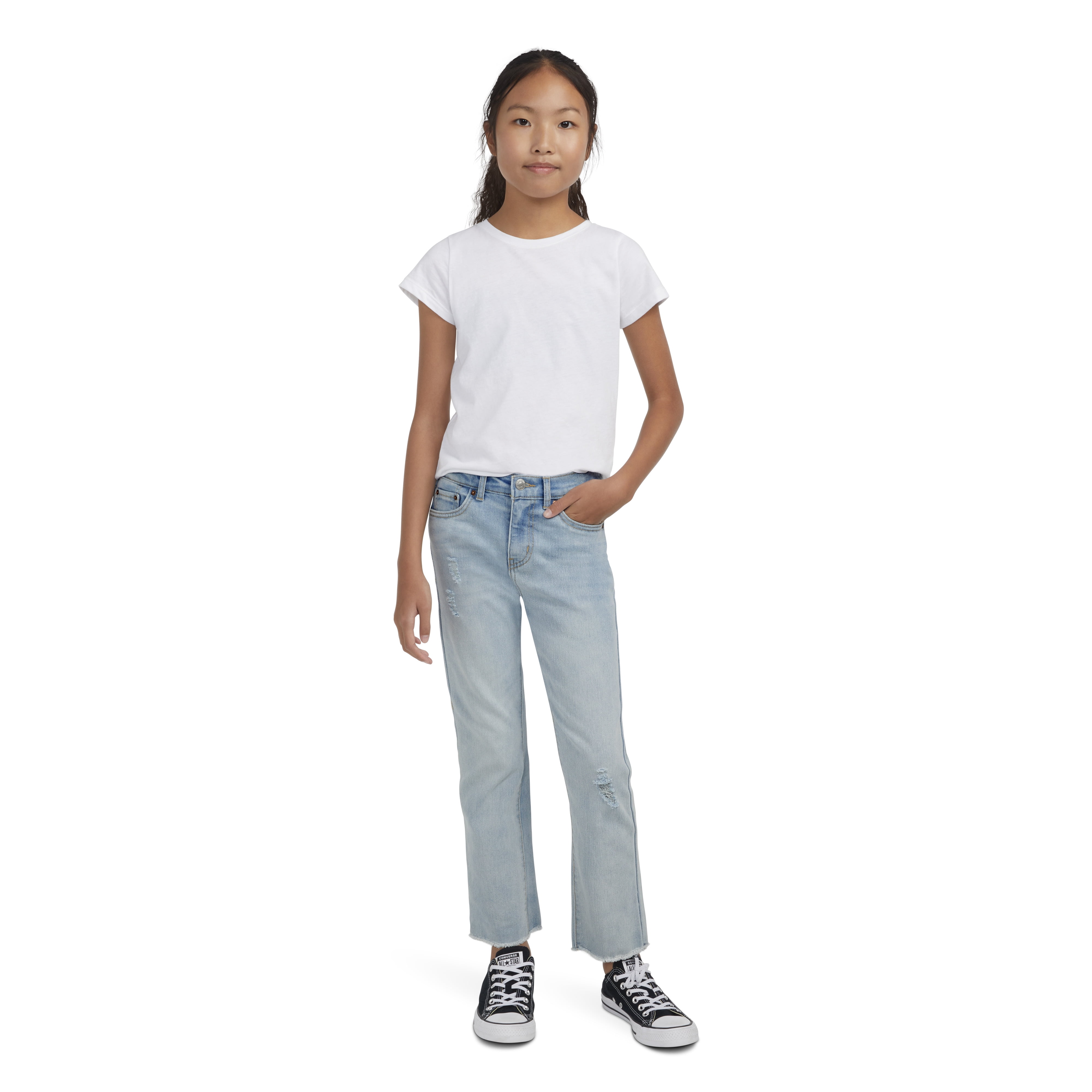 Levi Strauss Signature Girls Heritage Ankle Straight Jeans, Sizes 5-14