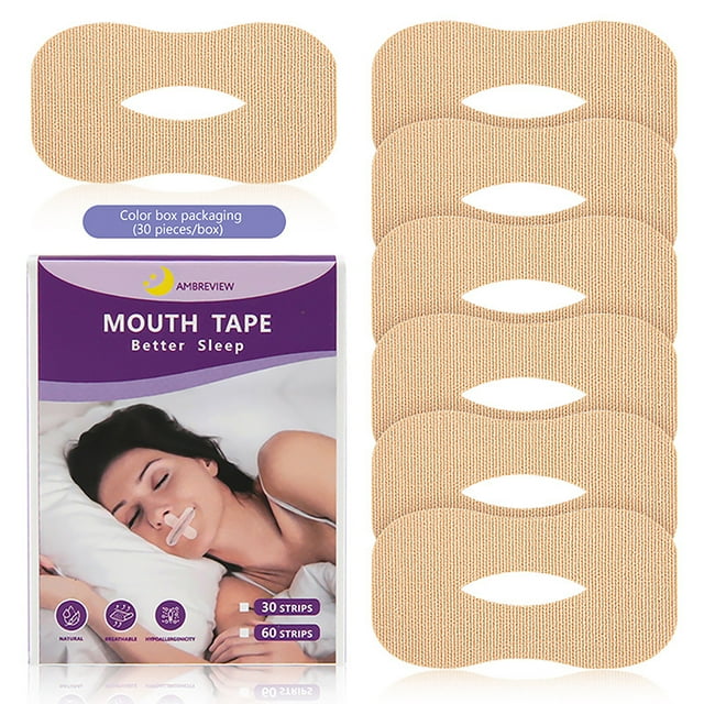 10/30pcs pegatinas anti ronquidos en forma de O Niños adultos que evitan la respiración de la boca por la noche Cinta pegatina de corrección de la boca