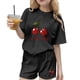 thumbnail image 2 of Conjuntos de blusas y camisas de cuello redondo y manga corta para niños, conjunto de dos piezas de top y pantalones cortos de manga corta con cuello redondo y manga corta para niños, top de poliéster, 2 of 6