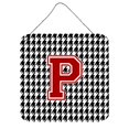 thumbnail image 1 of "Treasures Monogram-Initial P Houndstooth Wall or Door Hanging Prints, 6 x 6", multicolor Caroline's Treasures CJ1021-PDS66, 1 of 1