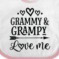 thumbnail image 4 of Inktastic Grammy and Grampy Love Me Valentine Boys or Girls Baby Bib, 4 of 4