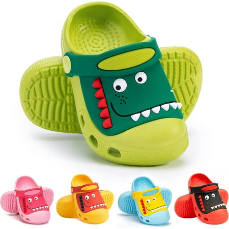 

Kids Dinosaur Clogs Slippers Girls Boys Toddlers Little Cute Garden Water Shoes Cartoon Slides Sandals Beach Shower Pool Slipper
