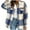 A01 Sky Blue, variant on TrendOFT Womens Shacket Casual Jacket Plaid Button Down Long Sleeve Shirt Thin Spring Fall Outfits Coffee L