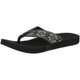 thumbnail image 4 of Women's Reef Spring Woven Flip Flop Black/White Recycled Polyester 5 M, 4 of 5