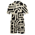 thumbnail image 6 of Women's Home Casual Print Button Up Lapel V Neck Top and Shorts Pocket Short Sleeve Shorts Pajamas Set 2pc Sleepwear LoungewearMulticolor,S, 6 of 6